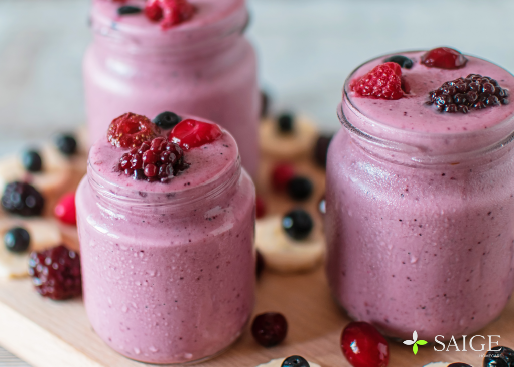 Strawberry Blueberry Banana Smoothie