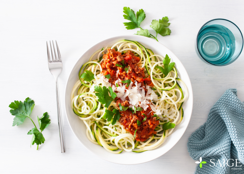 Zucchini Noodles With Marinara